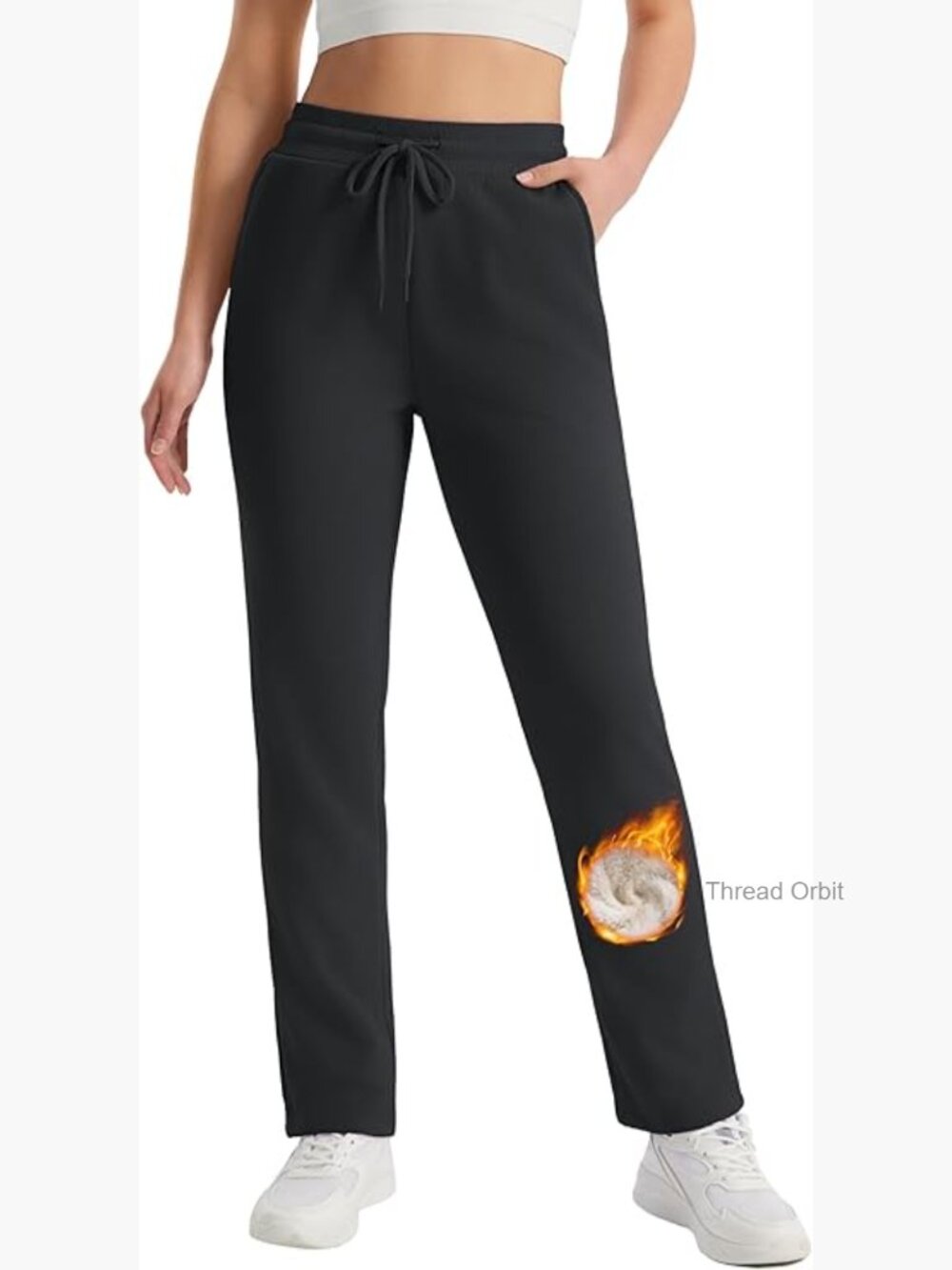 Sherpa Lined Sweatpants Fleece Winter Pants Water Resistant Insulated Thermal